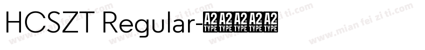 HCSZT Regular字体转换